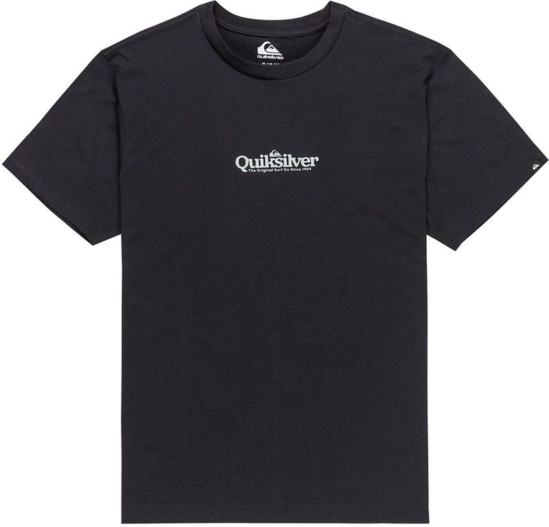 Quiksilver - T-shirt Ev Fineline - Zwart - Korte Mouwen - 100% Katoen