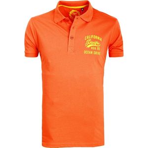 E-bound Polo Shirt Heren Met California Pacific Print Rood - M