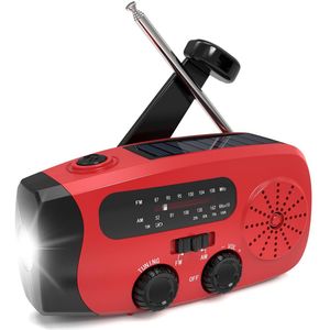Unyqoos® Draagbaar noodradio met zonne-energie en powerbank ideaal voor buitenactiviteiten