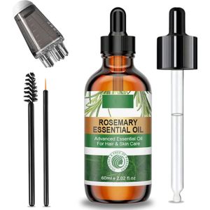 Rosemary Oil + Applicator- 60ml - Rozemarijn Olie - Incl Ebook - Hair Growth - Haargroei - Haargroei Serum - Minoxidil 5% alternatief - Wonderolie - Haaruitval - Baardgroei - Wimpers - Wenkbrauw - Serum