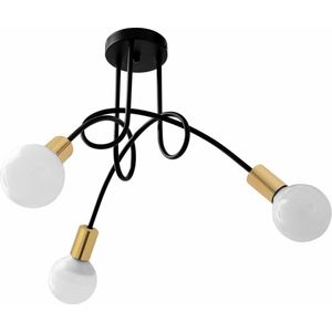 TooLight Paradise Plafondlamp - E27 - 60 x 40 cm - Zwart/Goud