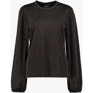 TwoDay dames party top zwart zilver - Maat S