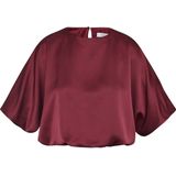 SISTERS POINT Gufo-top2 - Dames Blouse - Bordeaux - Maat XS