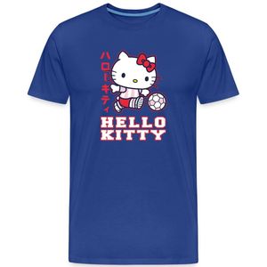 Hello Kitty Speelt Voetbal Premium T Shirt Heren