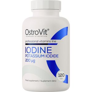 JOD Kaliumjodide - 200 μg - 120 Tabletten - OstroVit IODINE Potassium Iodide - Laboratorium-geteste kwaliteit