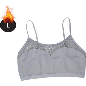 Livano BH Zonder Beugel - Zonder Bandjes - Push-up Bh's - Comfort Beha - Comfortabel - Sexy - Grijs - Maat L