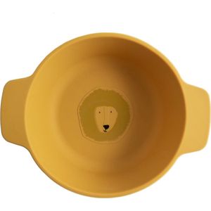 Trixie Siliconen Kom Mr. Lion - Kinderservies - 100% Food Grade silicone -Vaatwas en Microgolf bestendig - Leeuw