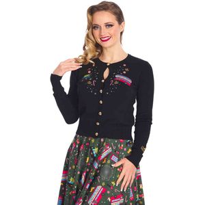 Banned - The Queens Cab Cardigan - S - Zwart