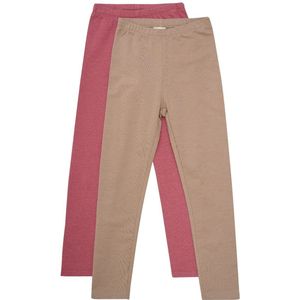 Minymo - Kinder Sweat Leggings - 2-Pack - Apple Butter