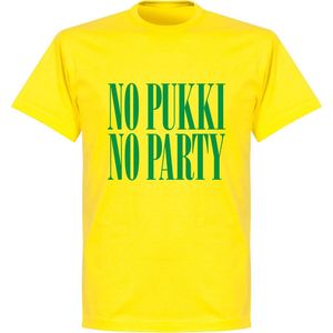 No Pukki No Party T-Shirt - Geel - XL