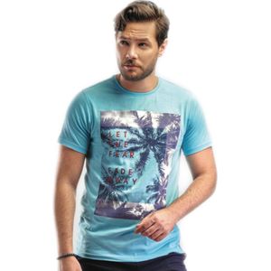 Embrator mannen T-shirt Fade Away turquoise maat L