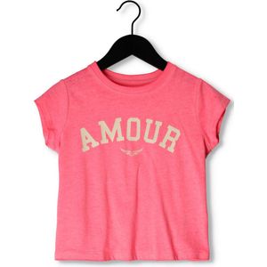 Zadig & Voltaire X15383 Tops & T-shirts Meisjes - Shirt - Roze - Maat 104