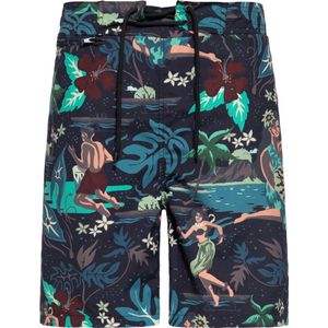 King Kerosin Badeshorts Tropical Hulla Hou Schwarz-S