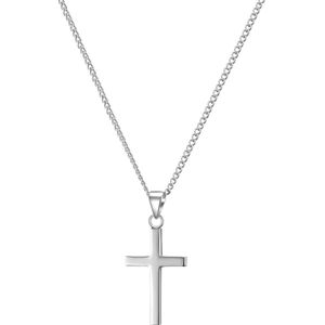 Dames kruis ketting 18K verguld met pantserketting van roestvrij staal, verstelbare lengte, waterdicht