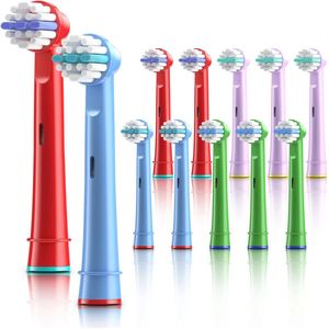 Vervangingsborstelkoppen voor Kinderen - Professionele Soft Borstelharen voor Elektrische Tandenborstels - Set van 12