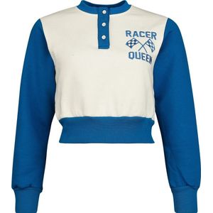 Queen Kerosin Racer Queen Sweater Dames Sweatshirts - beige/donkerblauw - S