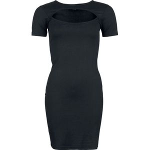 R.E.D. Rock-Engineered Design zwarte korte jurk met cut-out halslijn - Dames - XXL