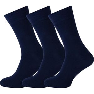 Sokken heren naadloos 3 paar - 85% katoen - Marine - Sokken Heren - Maat 39/42