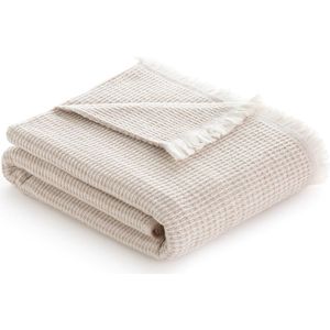 Sprei - Zandbeige - Multifunctioneel - 180 x 230 cm