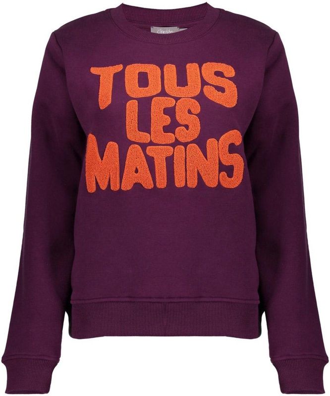 Geisha - Tout Le Matins - Trui - Paars/Oranje - Dames