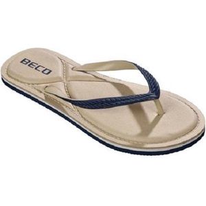 Beco Teenslippers Dames Eva Beige/blauw Maat 36