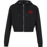 myMo - ROCKS - Sweatvest - Rood/Zwart - Capuchon met Ritssluiting