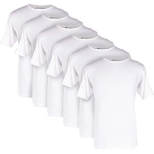 Paulo Vici Basics T-shirt heren - 6-pack - Wit - Ronde hals