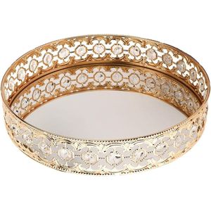 Gespiegelde kristallen decoratieve lade - 30 cm - cosmetische make-up organizer - badkamer slaapkamer