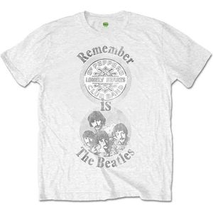 The Beatles - Remember Heren T-shirt - S - Wit
