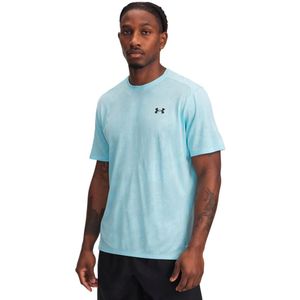 Under Armour - Tech Vent Jacquard - T-shirt - Blauw - Korte Mouwen