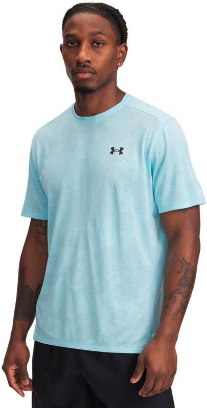 Under Armour - Tech Vent Jacquard - T-shirt - Blauw - Korte Mouwen