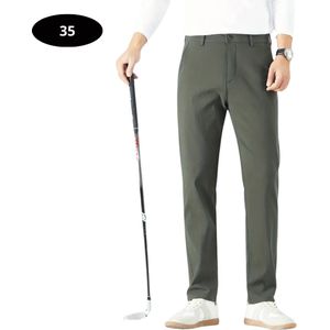 Bovista Golfbroek Heren - Golfkleding - Golfen - Golf Accessoires - Nette Pantalon - Leger Groen XXS - Maat 42