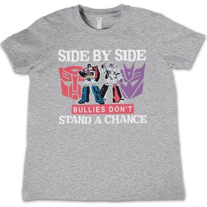 Transformers Kinder T-Shirt Side By Bullies Don't Stand A Chance Kids Tee HSB-12-TF1206-DTF560 HeatherGrey-4 Jahre
