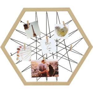 Deknudt Frames memobord S68VB3 E - naturel met touw en wasknijpers