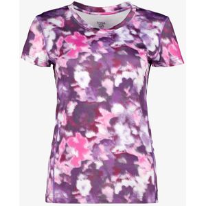 Osaga dames sport T-shirt met bloemenprint paars - Maat XXL