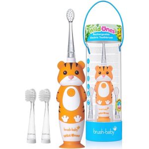 Elektrische Oplaadbare Tandenborstel voor Kinderen met Dubbele Borstelmodus - Tijgerontwerp