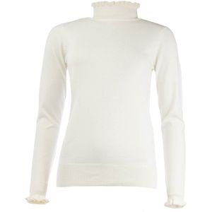 NED Trui Ruffle Ls Rmb Brei 25w1 U106 16 01 Ecru Dames Maat - S
