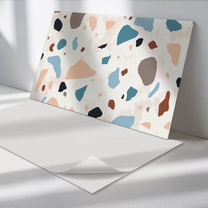 Wallfluent Vinyl Wandpaneel - Patroon met steenfragmenten Wandpaneel PVC - 100 cm x 50 cm - Beige Vinyl Wandpaneel - Set van 1 - Rechthoekig Wandbekleding Vinyl - Texturen Wandpaneel - Zelfklevend Wandpaneel - Wandpaneel Keuken en Badkamer