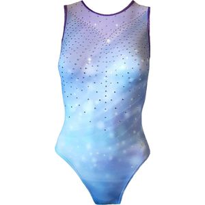 Fairysports Turnpakje Lizia maat L meisjes gympakje met zilveren steentjes