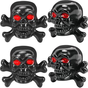 Bandenventieldoppen met Doodshoofd - Universele Stofhoezen voor Auto's en Motorfietsen