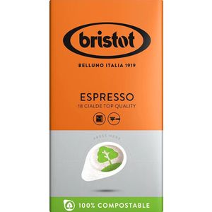 Bristot Espresso - ESE Serving Koffie Pads - 18 stuks