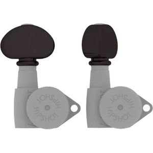 Hipshot HS6B1HMMB half moon mini guitar tuner button, black