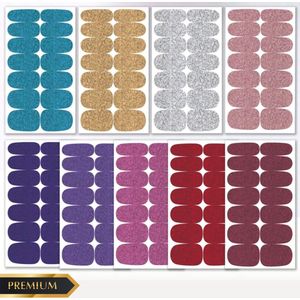GUAPÀ® Nail wraps Nagelstickers | 168 Pcs Glitter Nagels | Nail Art | Nagel Folie | Diverse kleuren Nail Wrap | 9 Vellen Nagelstickers | Plaknagels | 168 Pcs Nail Wrap Stickers Glitters Multi Color