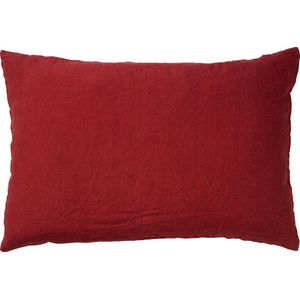 Dutch Decor LINN - Kussenhoes 40x60 cm - 100% linnen - Merlot - rood - met rits