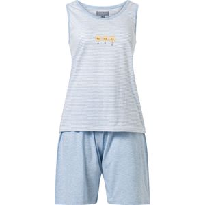 Cocodream - dames shortama 617482 - mouwloos - blauw - maat L