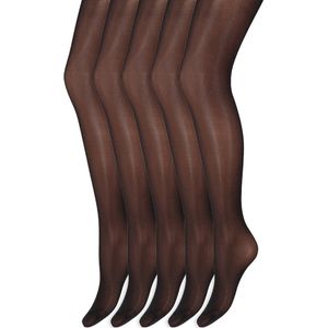 Glans panty | 35 Denier | Merk: Marianne | Maat: S t/m XXL | Kleur: Zwart | 5 Paar