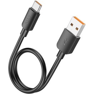 Hoco X96 100W Fast Charge PD USB naar USB-C Laadkabel 0.25M Zwart