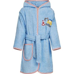 Playshoes - Badjas - Lichtblauw - Bouwplaats