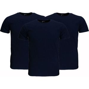 Fruit Of The Loom Plain Cotton T-Shirts 3-Pack Donkerblauw - 104