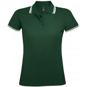 SOLS Pasadena Poloshirt - Bos/Wit - 100% Katoen - Damespasvorm
